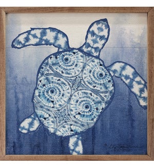 Blue Pattern 2 Sea Turtle By Audrey Jeanne Roberts